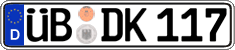 German license plate, Regular plates