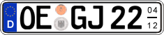 German license plate, Seasonal plates