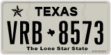 Texas, Regular plates (2012) (АBC-1234)