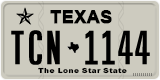 Texas, Regular plates (2012) (АBC-1234)