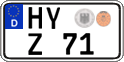 German license plate, Regular plates