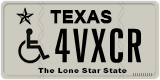 Texas, Vehicles for disabled persons (1ABCD)