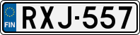 License plate of Finland, Cars
