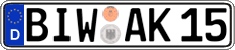 German license plate, Regular plates