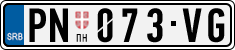 License plate of Serbia, Cars