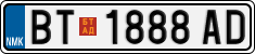 License plate of North Macedonia, Regular plates (2012)