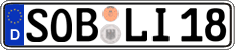 German license plate, Regular plates