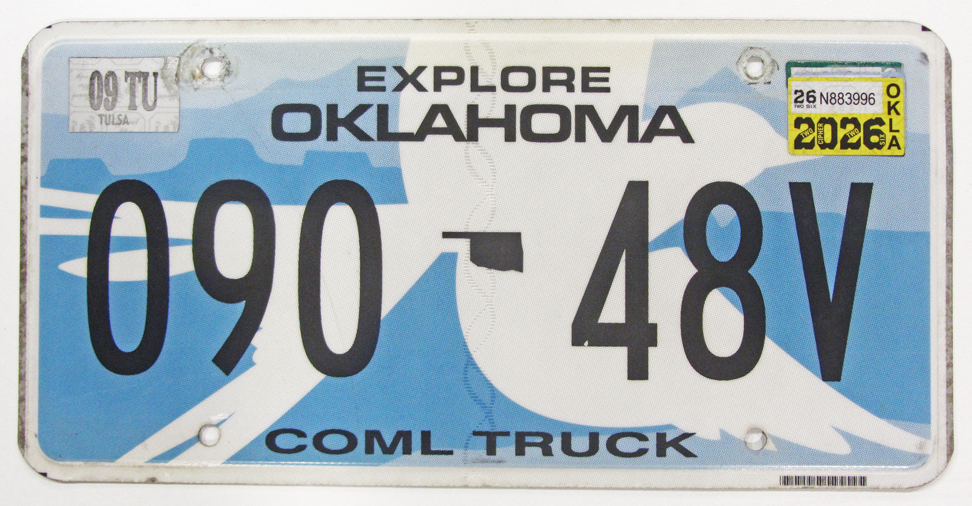 090-48V, License plate without vehicle 
