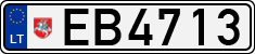License plate of Lithuania, Electric vehicles