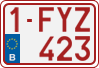 License plate of Belgium, Regular plates (2010)