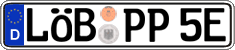 German license plate, Electric vehicles