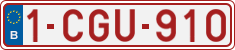 License plate of Belgium, Regular plates (2010)