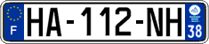 French license plate, SIV (ordinary)