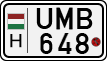 license plates of Hungary, Motorcycles (1990)