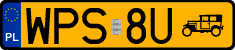 License plates of Poland, Oldtimers