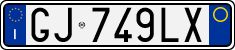 License plate of Italy, Cars (1994 year series)