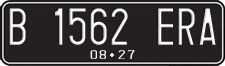 License plate of Indonesia, Regular plates