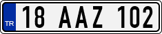 License plate of Turkey, Regular plates