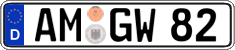 German license plate, Regular plates
