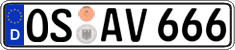 German license plate, Regular plates