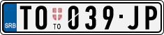 License plate of Serbia, Cars