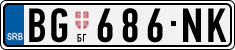 License plate of Serbia, Cars