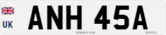 License plate of the United Kingdom, 1963 year system