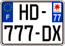 French license plate, SIV (ordinary)