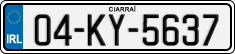 License plate of Ireland, Regular plates