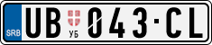 License plate of Serbia, Cars