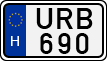license plates of Hungary, Cars (1990)