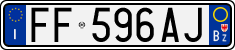 License plate of Italy, Cars (1994 year series)