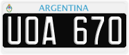 License plate of Argentina, Cars (1995, ABC 123)