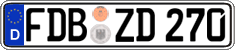 German license plate, Regular plates