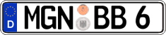 German license plate, Regular plates