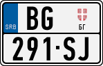 License plate of Serbia, Cars