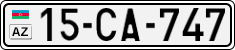 License plate of Azerbaijan, Cars