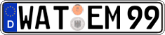 German license plate, Regular plates