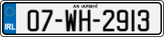 License plate of Ireland, Regular plates
