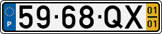 License plate of Portugal, Regular plates