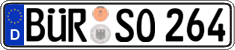 German license plate, Regular plates