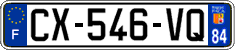 French license plate, SIV (ordinary)
