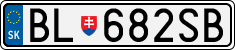 License plate of Slovakia, Cars
