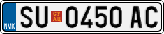 License plate of North Macedonia, Regular plates (2012)