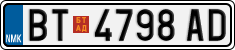 License plate of North Macedonia, Regular plates (2012)
