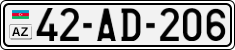 License plate of Azerbaijan, Cars