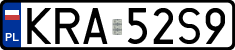 License plates of Poland, Regular car plates
