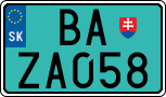 License plate of Slovakia, Special vehicles
