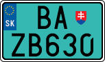 License plate of Slovakia, Special vehicles