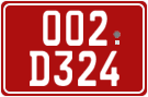 License plate of Georgia, Diplomatic